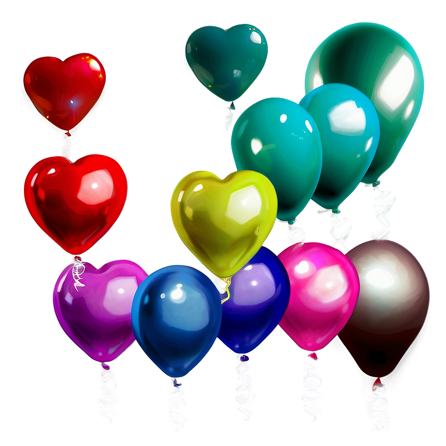 Valentine's Day Balloons Png 05242024