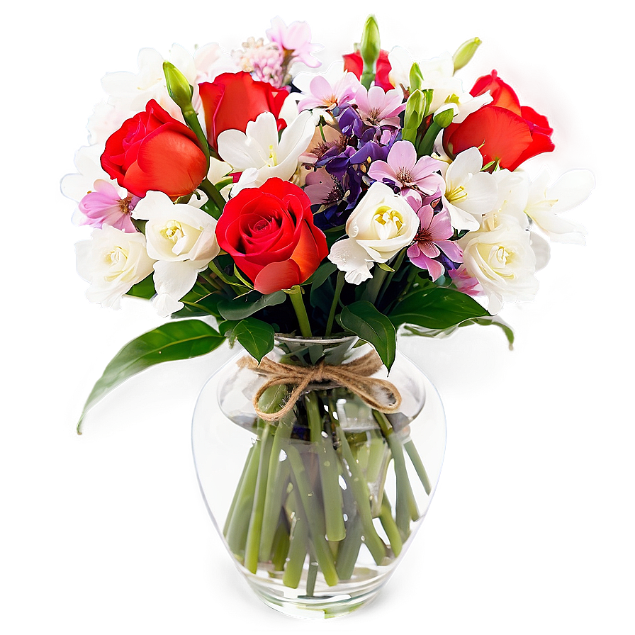 Valentine's Day Flowers In Vase Png Ftb11