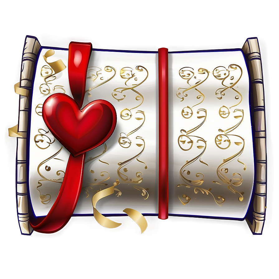 Valentine's Day Love Scroll Png 23