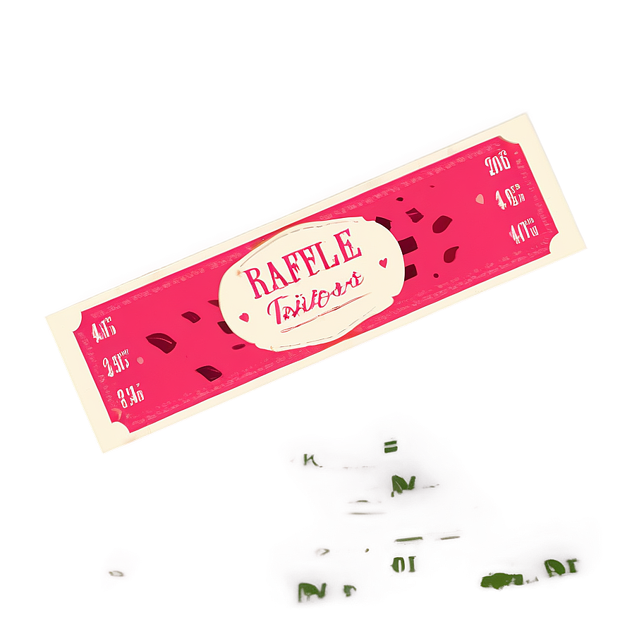 Valentine's Raffle Ticket Png Mqu