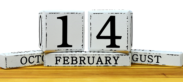 Valentines Day Date Blocks PNG with transparent background