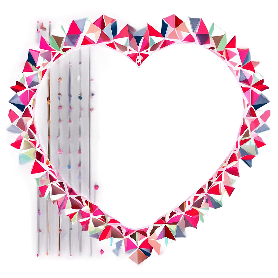 Valentines Day Geometric Border Png 21