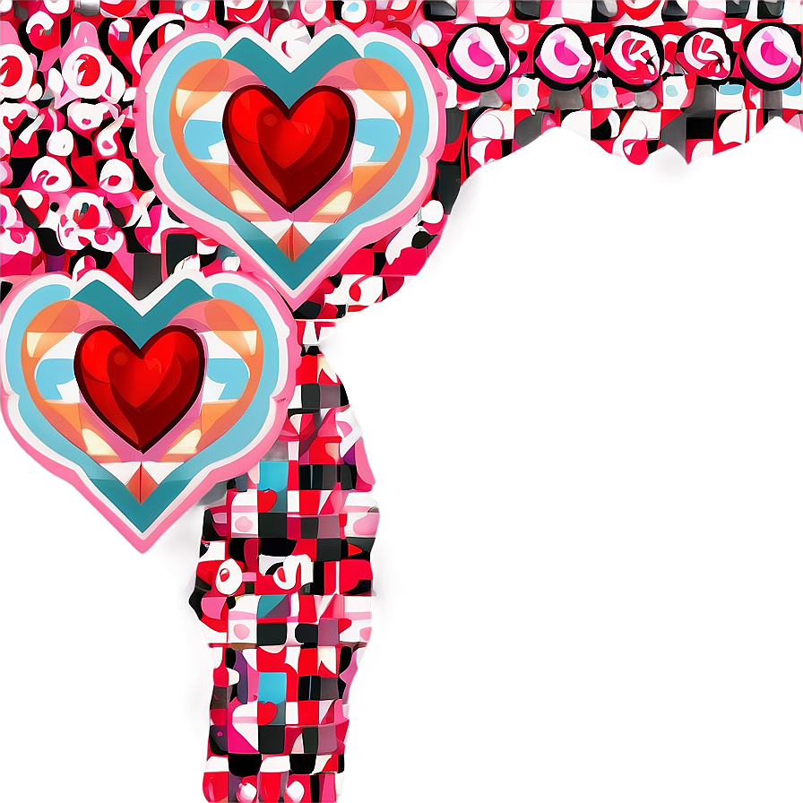 Valentines Day Geometric Border Png Knf