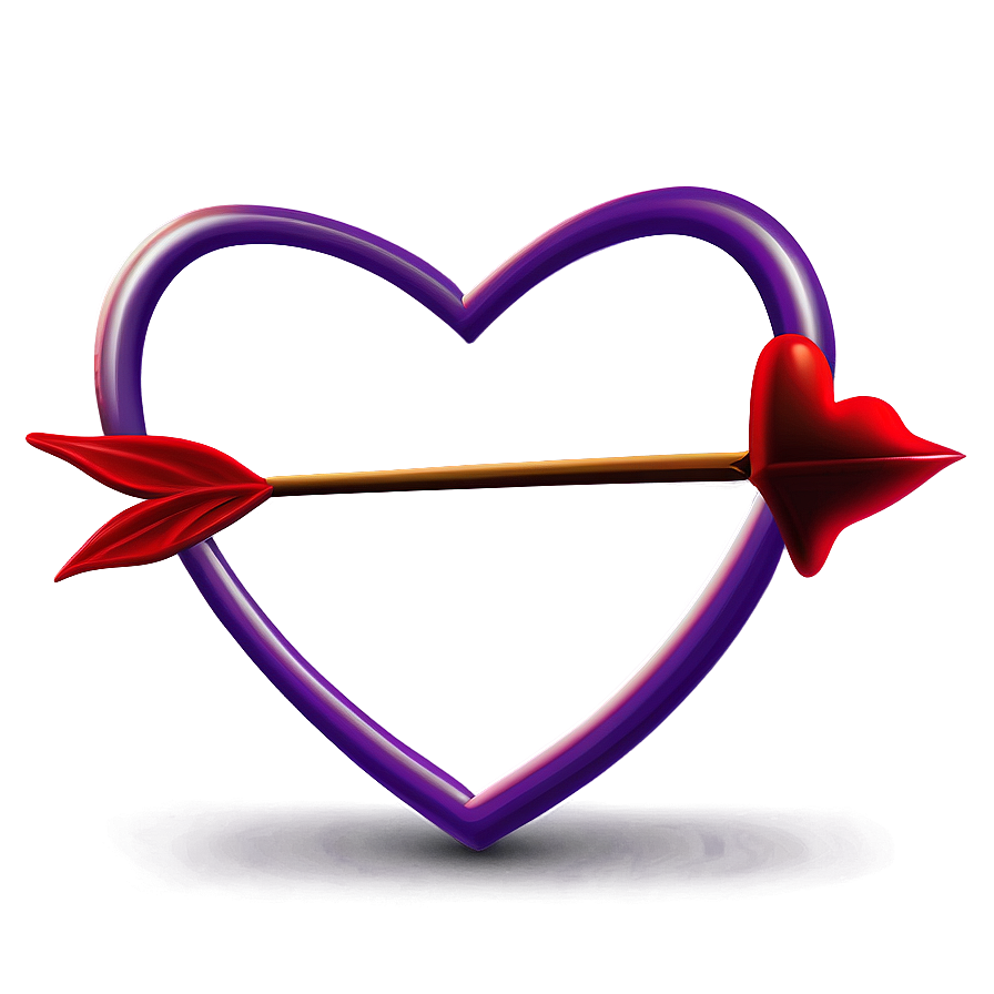 Valentines Day Heart Arrow Png 05212024