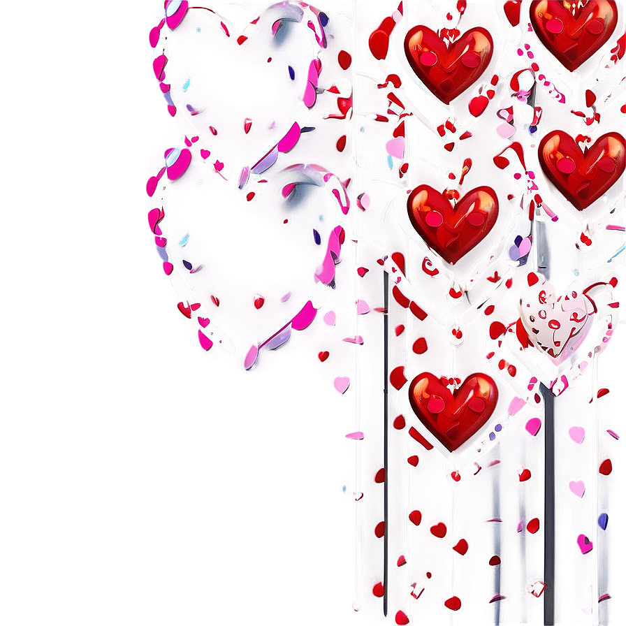 Valentines Day Heart Confetti Png Qxh