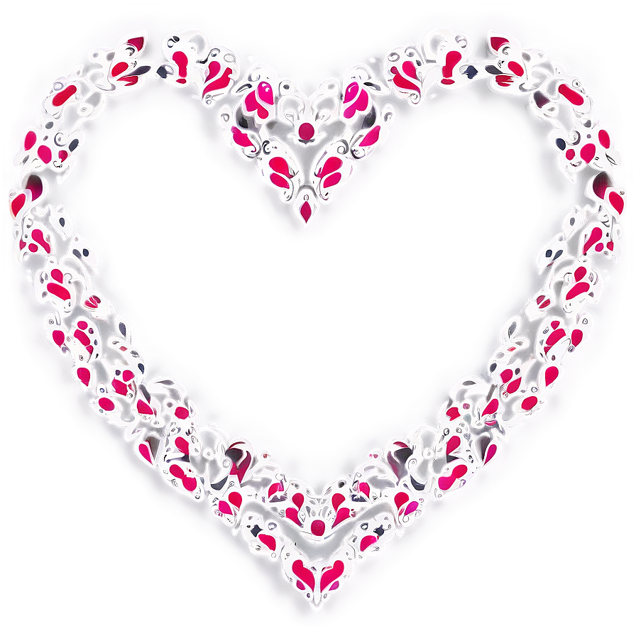 Valentines Day Hearts Border Png Gmj