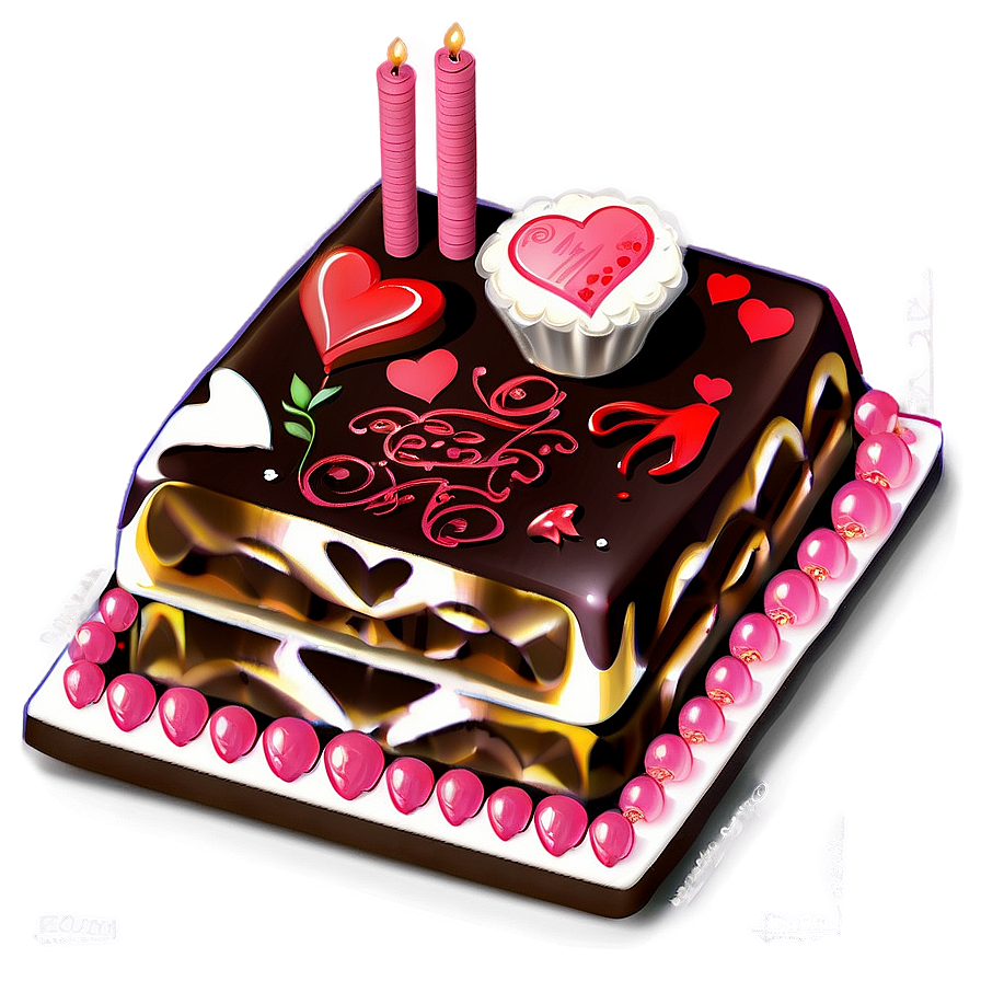 Valentines Day Love Cake Png 05212024