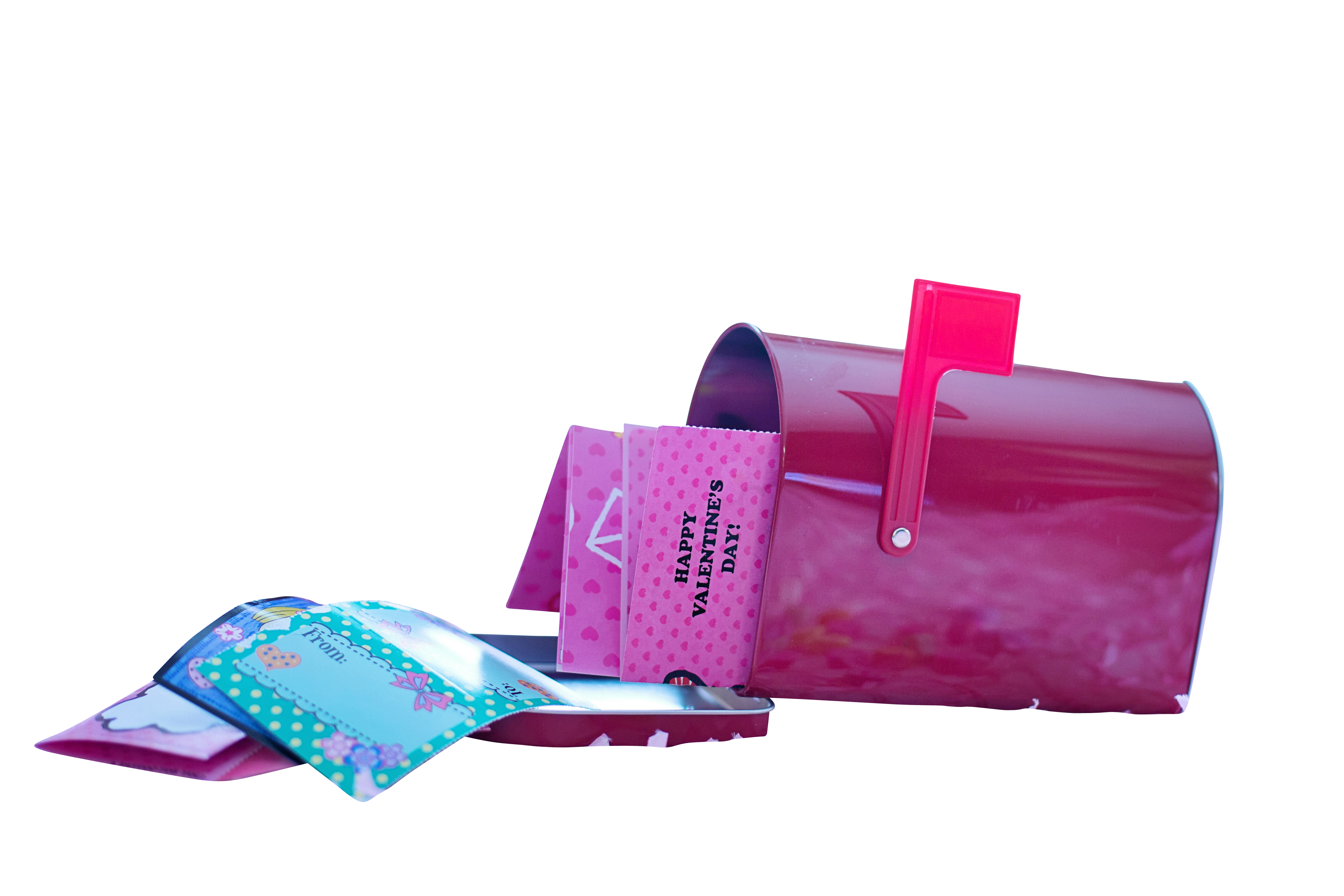 Valentines Day Mailboxwith Cards PNG with transparent background