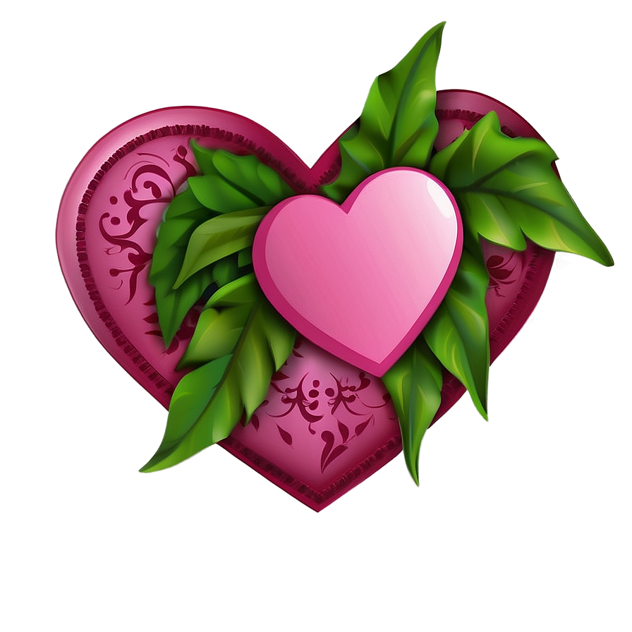 Valentines Day Pink Heart Png 05212024