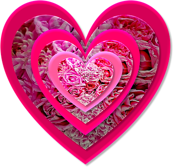 Valentines Heart Inception PNG with transparent background