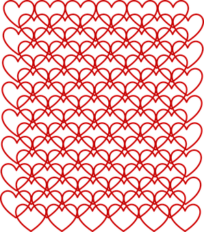 Valentines Heart Pattern Background PNG with transparent background