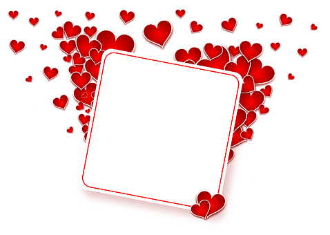 Valentines Heart Postcard Template