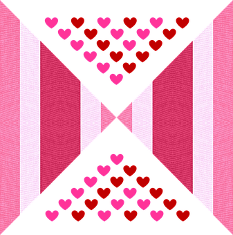 Valentines Hearts Pattern PNG with transparent background
