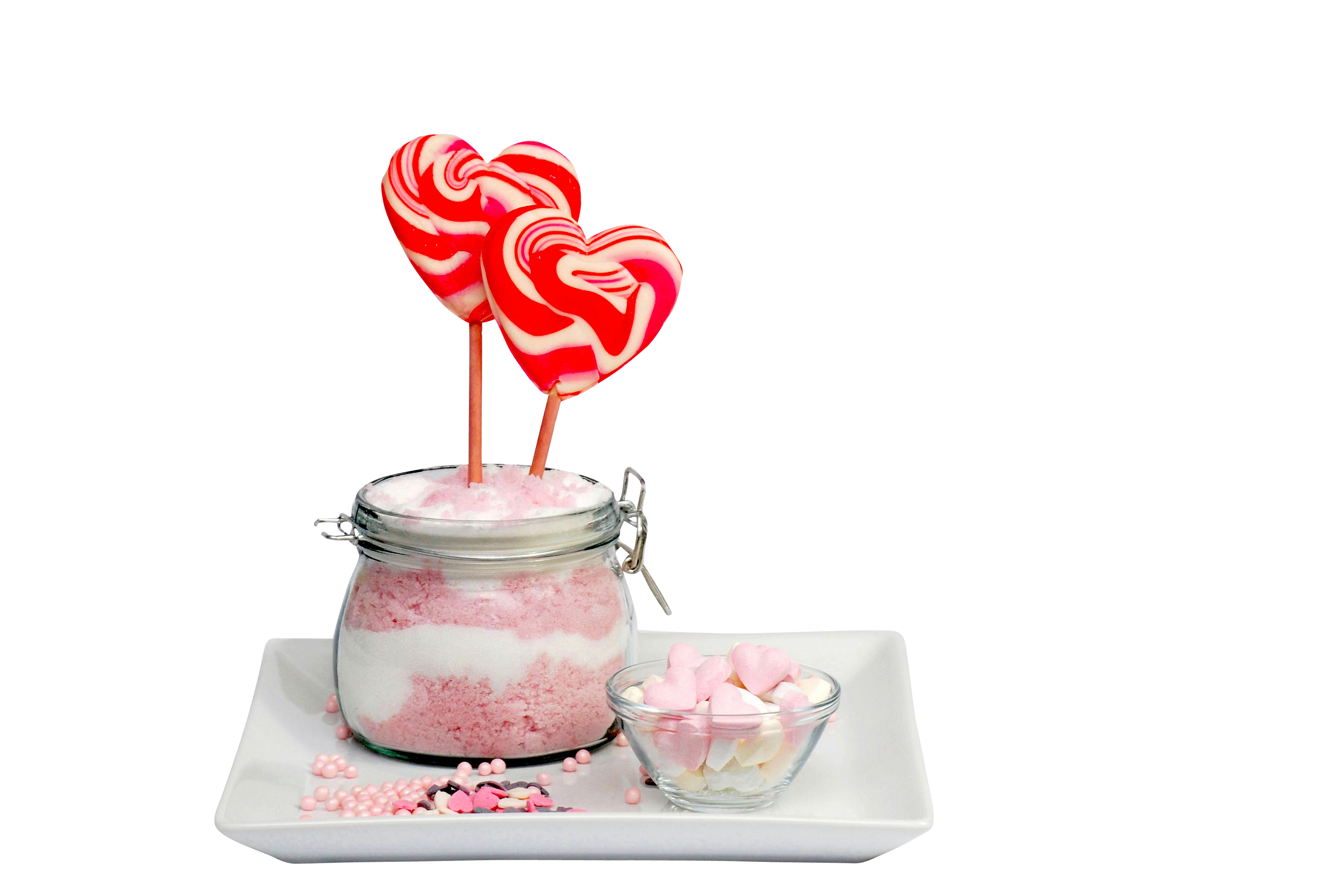 Valentines Marshmallow Display PNG with transparent background