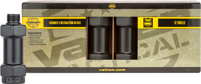 Valken Thunder V Grenade Shells, 12 Pack, Dumbell Style - Thunder V Pineapple Grenade PNG with transparent background