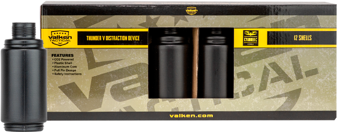 Valken Thunder V Grenade Shells, 12 Pack, Cylinder - Thunder-b PNG image with a transparent background, free high-resolution download