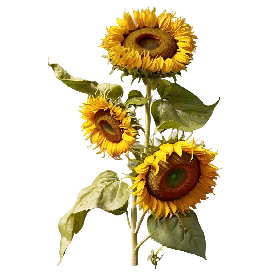 Van Gogh Sunflowers Art PNG 51 PNG image with a transparent background, free high-resolution download
