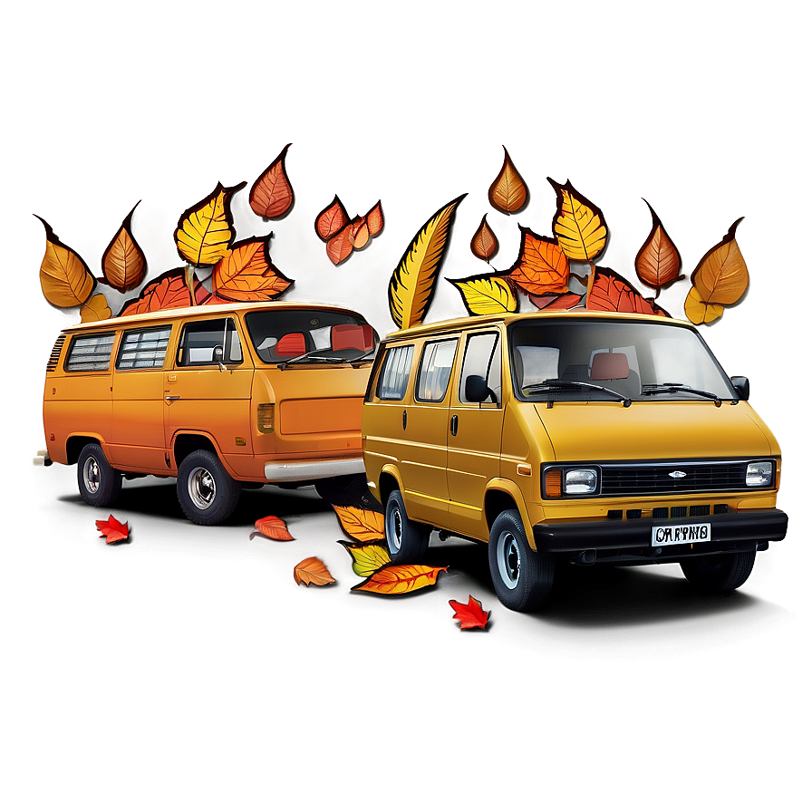 Van In Autumn Leaves Png Oqy