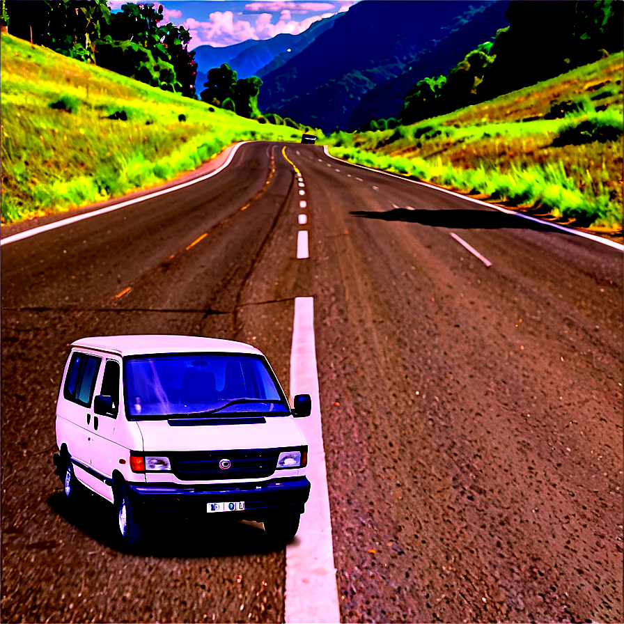 Van On Mountain Road Png 98