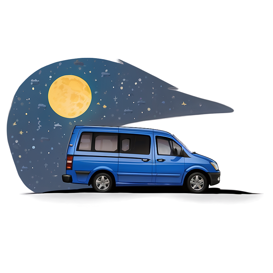 Van under Starry Night PNG 15 PNG with transparent background