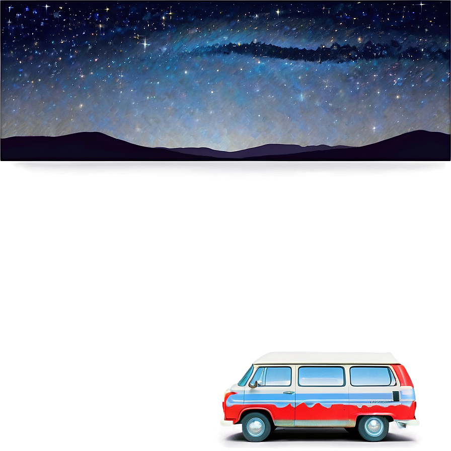 Van Under Starry Night Png Qkx