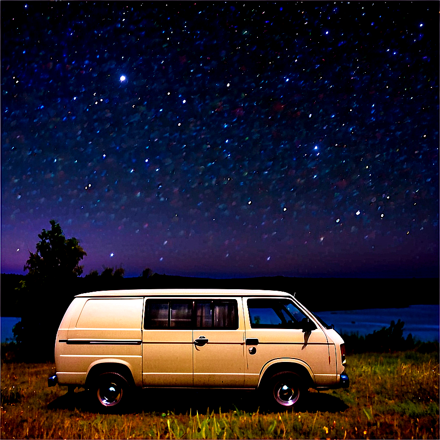 Van Under Starry Night Png Yhk42