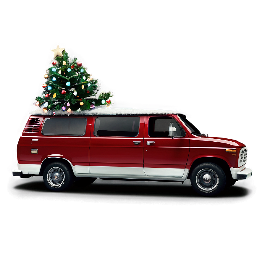 Van With Christmas Decor Png 72