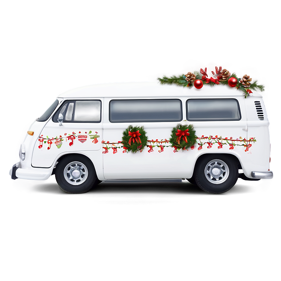 Van with Christmas Decor PNG gdm92 PNG with transparent background