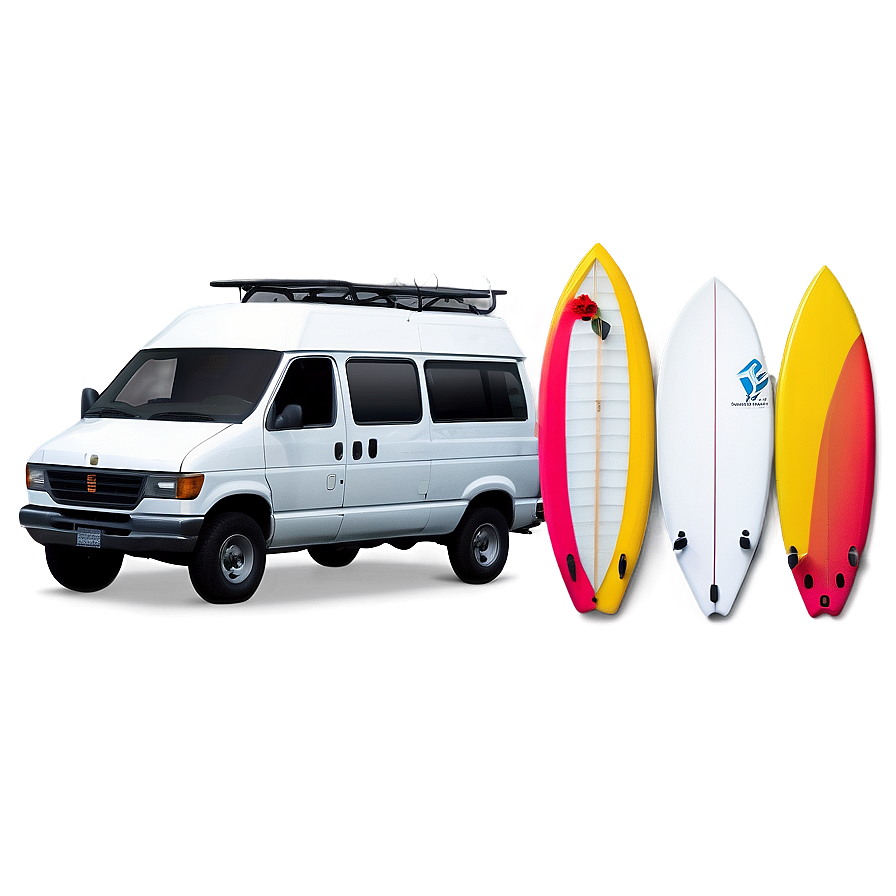 Van With Surfboards Png 06202024