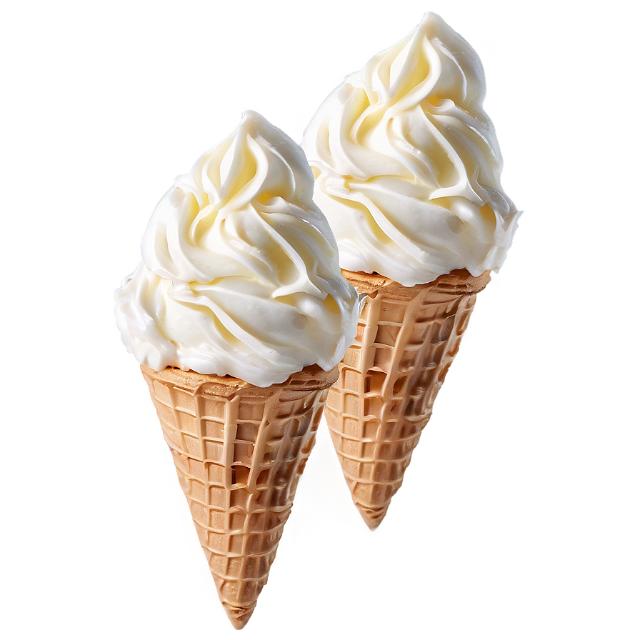 Vanilla Ice Cream Cone Png 05252024