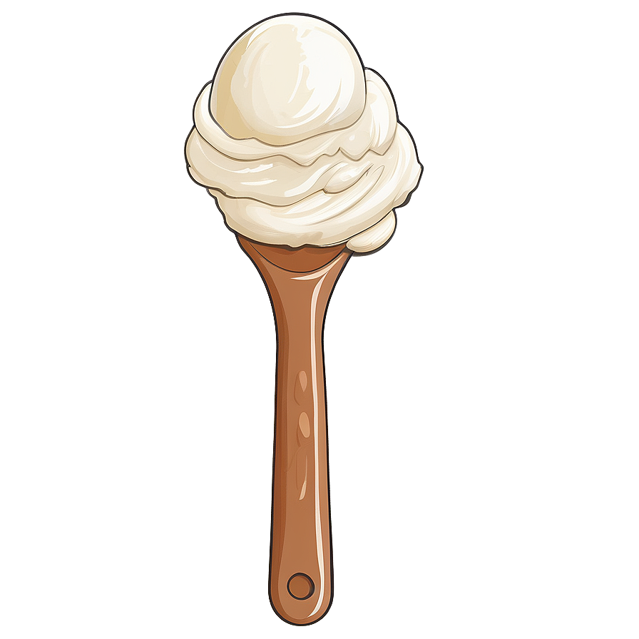 Vanilla Ice Cream Scoop PNG 05032024 PNG with transparent background
