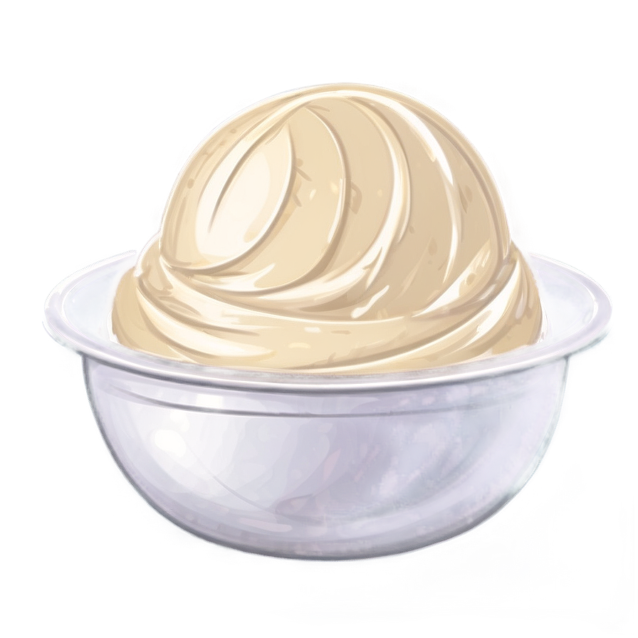 Vanilla Ice Cream Scoop PNG 05032024 PNG with transparent background