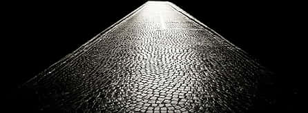 Vanishing Roadat Night PNG with transparent background