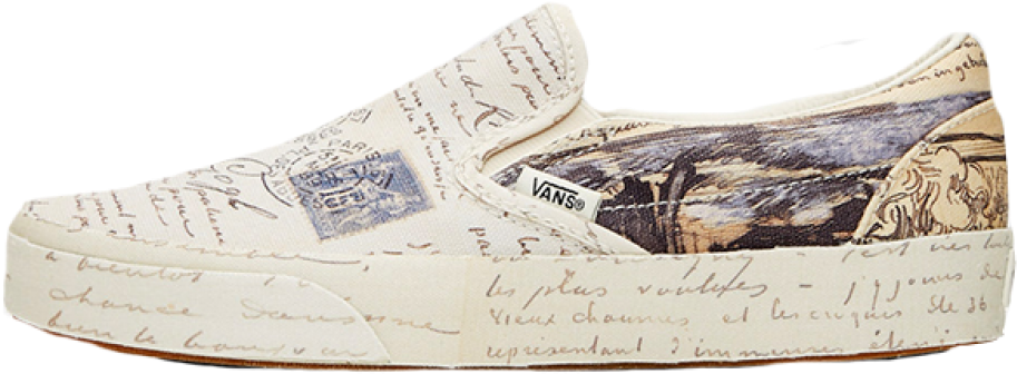 Vans Classic Slip-on Vincent Van Gogh Turtledove - Vans Van Gogh Slip On Skull, HD Png Download PNG with transparent background