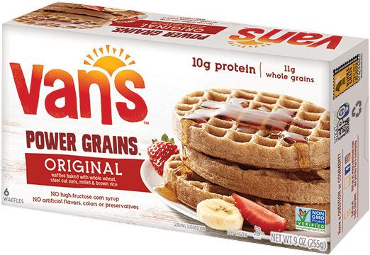 Power Grains® Waffles Original - Vans 8 Whole Grain Waffles, HD Png Download PNG with transparent background