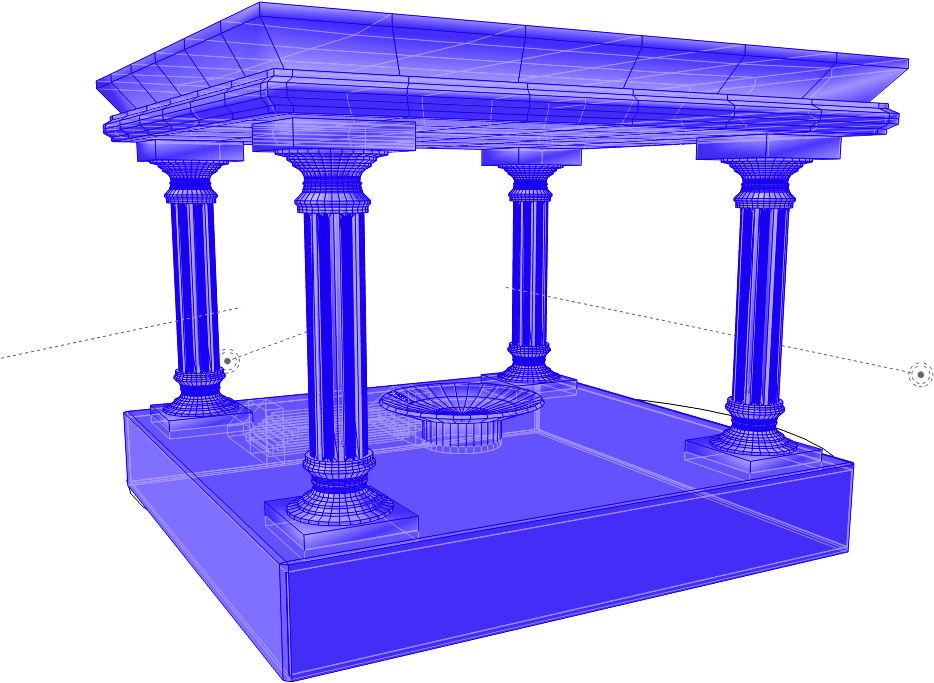 Vaporwave Aesthetic Temple3 D Model