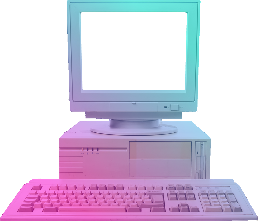 Vaporwave Computer Png, Transparent Png PNG with transparent background