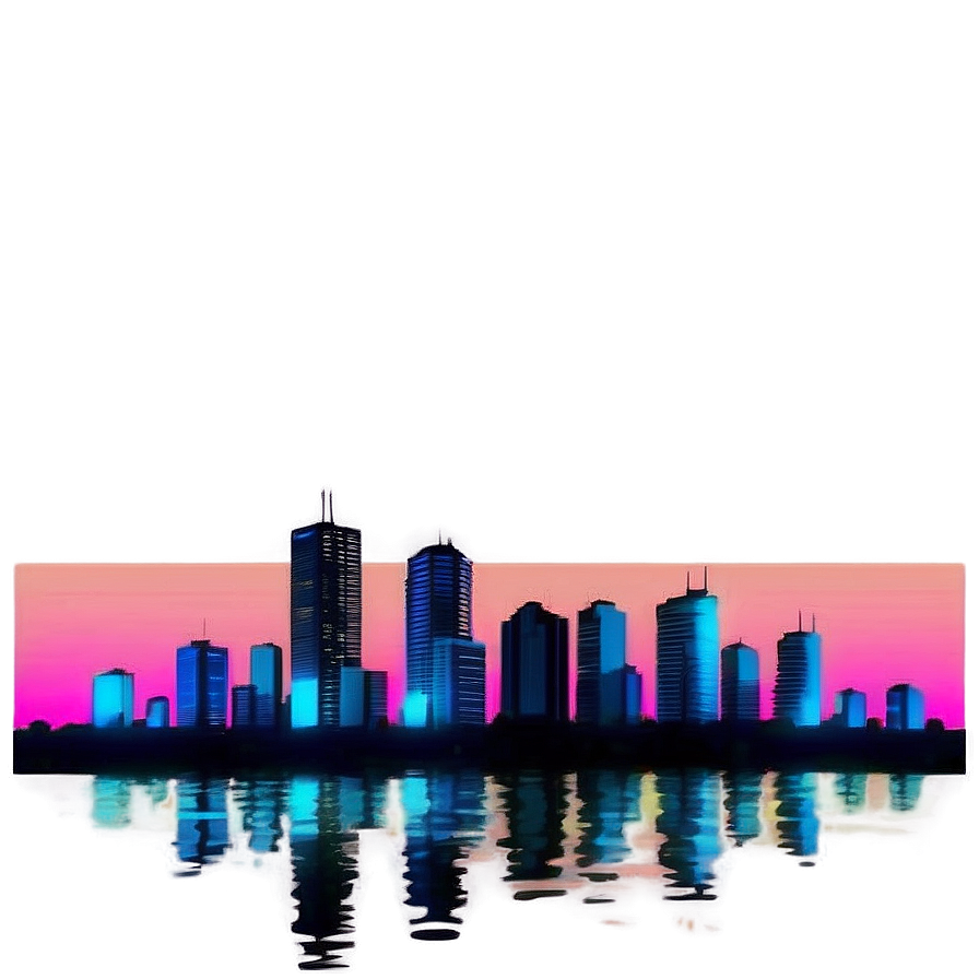 Vaporwave Night Cityscape Png 58