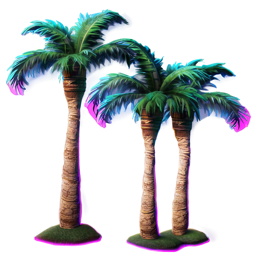 Vaporwave Palm Trees Png Xxq52