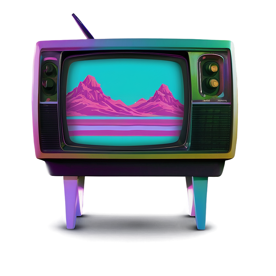 Vaporwave Retro Tv Png 06112024