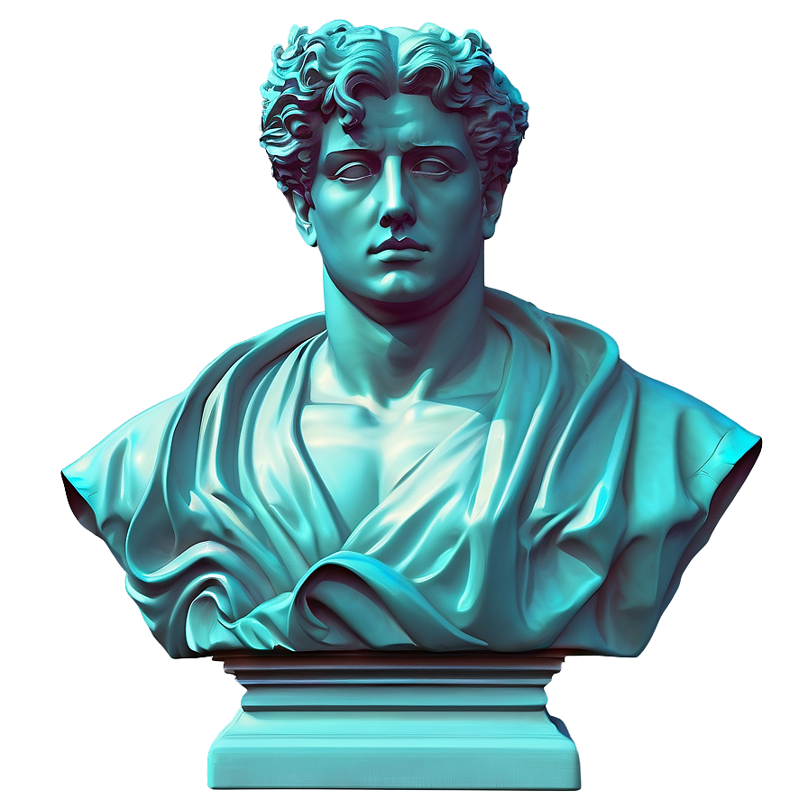 Vaporwave Statue Art PNG ops21 PNG with transparent background
