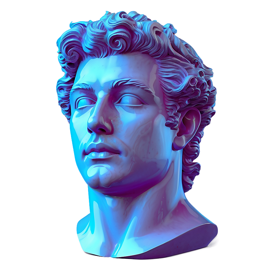 Vaporwave Statue Head Png Wkv