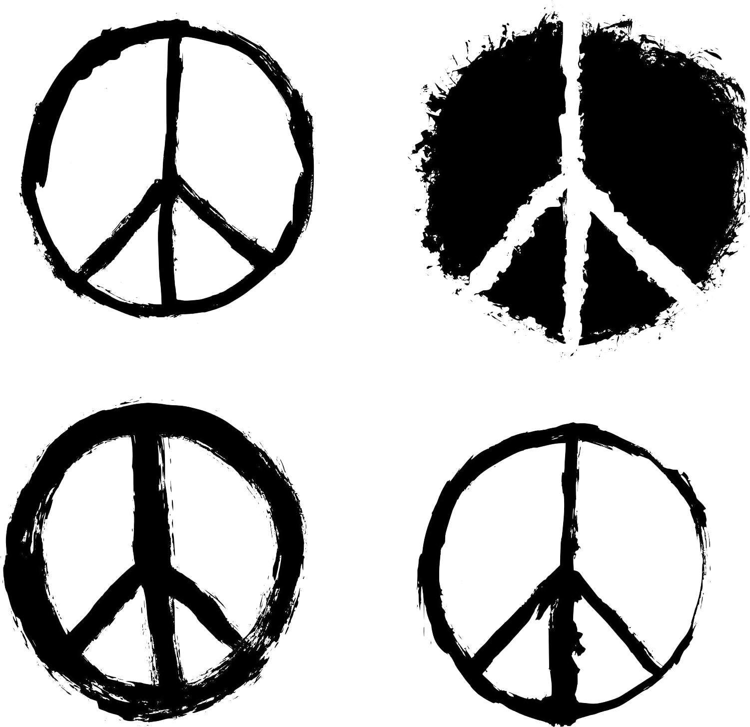 Variationsof Peace Symbol Graphic