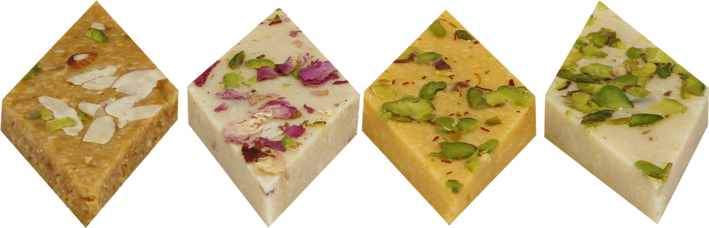 Varietiesof Kaju Katli Sweets