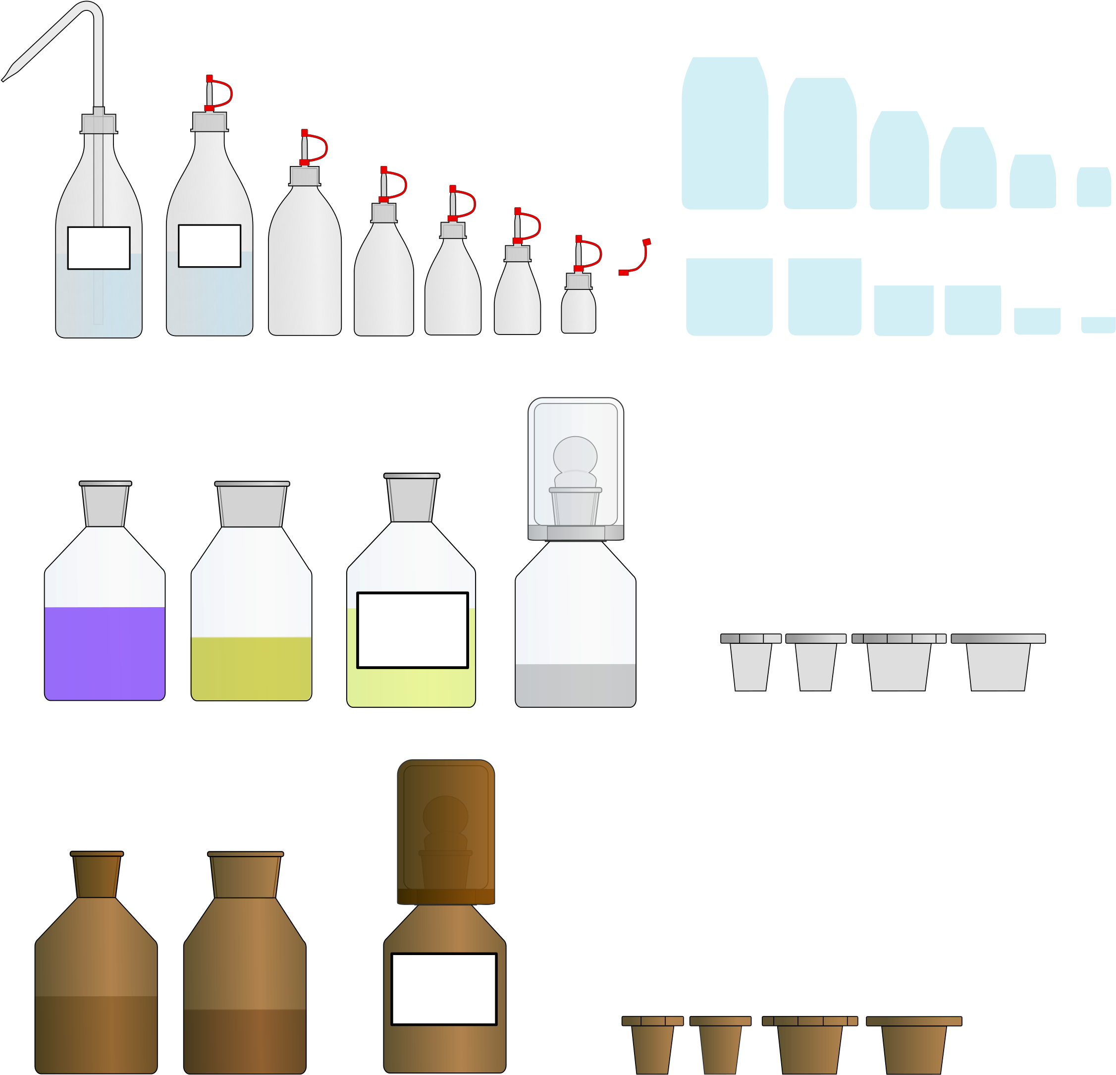 Chemistry Glass / Plastic Bottles And Lids - Glass Bottle, HD Png Download PNG with transparent background