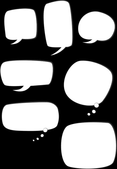 Varietyof Blank Comic Speech Bubbles