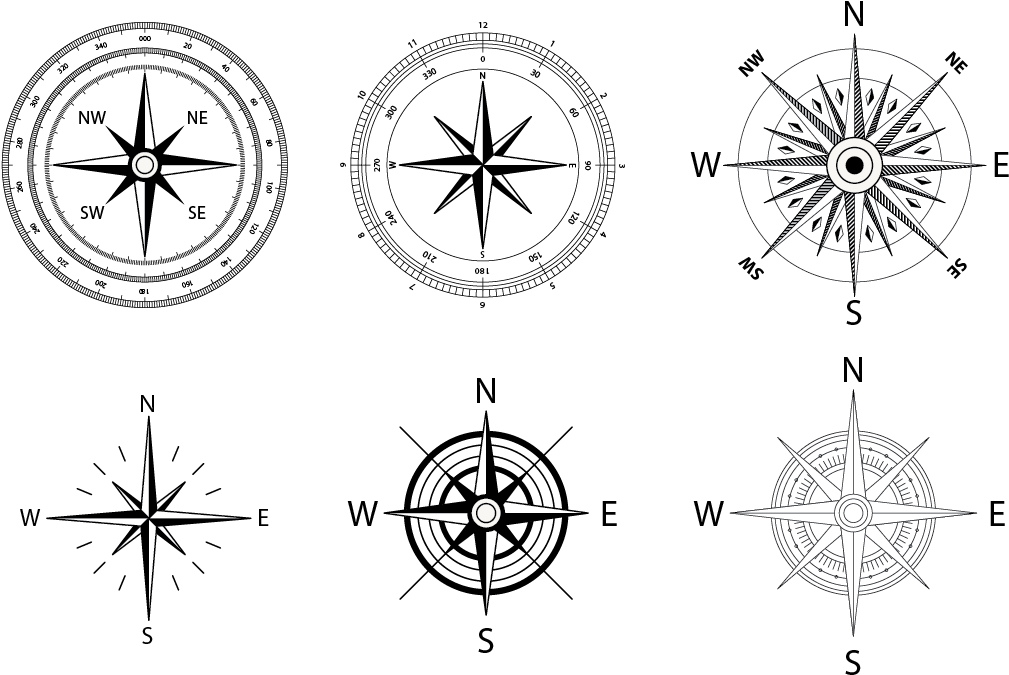Compass Rose Wind Rose - Compass Rose Vector, HD Png Download PNG with transparent background