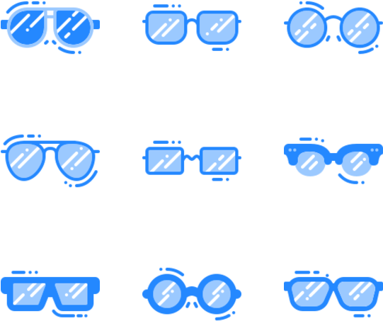 Varietyof Eyeglasses Vector Illustration