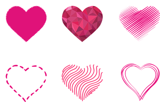 Varietyof Hearts Designs