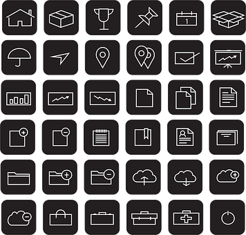 Varietyof Interface Icons Set PNG with transparent background